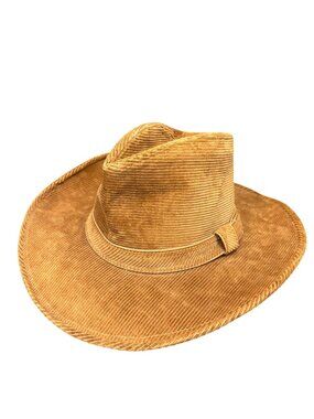 Resistol Mens Brown Corduroy Western Hat Self-Conforming Classic Cowboy Design